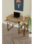 Çekmeceli ve 2 Raflı Çalışma Masası 110X60 cm Siyah Metal - Ahşap 3
