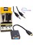 HDMI To VGA Ses Destekli 1089P Monitör Dönüştürücü Kablo Çevirici Adaptör 1