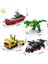 Huıqıbao 6ın1 Şehir Mühendisliği Araba Polis Kamyonu Yapı Taşları Tankı Helikopter Tuğla Yangın Söndürme Seti Oyuncaklar Çocuklar Için (Yurt Dışından) 3