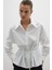 Beli Bağlama Detaylı Peplum Gömlek Beyaz K2613519_002 3