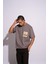 Erkek Oversize T-Shirt 104 Gri 2