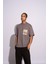 Erkek Oversize T-Shirt 104 Gri 4