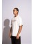 Erkek Oversize T-Shirt L'art Beyaz 3