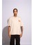 Erkek Oversize T-Shirt Academie Bej 2