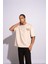 Erkek Oversize T-Shirt Academie Bej 3