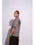 Erkek Oversize T-Shirt Life Fast Gri 4