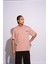 Erkek Oversize T-Shirt Life Fast Pembe 2