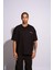 Erkek Oversize T-Shirt Arabic Siyah 2