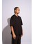 Erkek Oversize T-Shirt Arabic Siyah 5