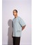 Erkek Oversize T-Shirt Saint Antoinne Mavi 4