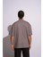 Erkek Oversize T-Shirt Mantar Gri 2