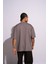 Erkek Oversize T-Shirt Mantar Gri 3
