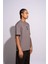 Erkek Oversize T-Shirt Termal Gri 2