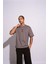 Erkek Oversize T-Shirt Termal Gri 4