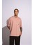 Erkek Oversize T-Shirt Mantar Pembe 1