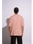 Erkek Oversize T-Shirt Mantar Pembe 5
