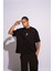 Erkek Oversize T-Shirt Ra Siyah 5
