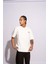 Erkek Oversize T-Shirt Life Fast Beyaz 2