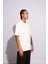 Erkek Oversize T-Shirt Life Fast Beyaz 3