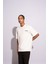 Erkek Oversize T-Shirt Life Fast Beyaz 4