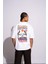 Erkek Oversize T-Shirt Academie Beyaz 1