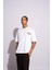 Erkek Oversize T-Shirt Academie Beyaz 3