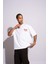 Erkek Oversize T-Shirt Academie Beyaz 5