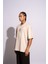 Erkek Oversize T-Shirt Mandela Bej 2