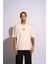 Erkek Oversize T-Shirt Mandela Bej 3
