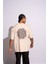 Erkek Oversize T-Shirt Mandela Bej 4