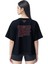 Kadın Oversize Siyah T-Shirt Terazi Burcu 1