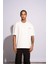 Erkek Oversize T-Shirt Arabic Beyaz 2