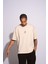 Erkek Oversize T-Shirt Ra Bej 2