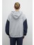 Önü Fermuar Detaylı Kapüşonlu Sweatshirt Gri K2623827_004 1