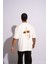 Erkek Oversize T-Shirt Ninja Beyaz 1