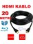 20MT 20 Metre HDMI Kablo Filtreli Altın Uçlu Yüksek Kalite Full Hd 1080P Hd Hecid Hejdi Siyah Pvc 1