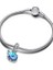Sallantılı Mavi Cam Fil Charm 4