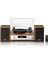 MC-160 Wd Pikap Hi-Fi Stereo Seti Bluetoothlu Dab+ Fm Radyo Usbli Mp3 Kayıt Özellikli Müzik Seti Plakçalar Ahşap 1