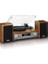MC-160 Wd Pikap Hi-Fi Stereo Seti Bluetoothlu Dab+ Fm Radyo Usbli Mp3 Kayıt Özellikli Müzik Seti Plakçalar Ahşap 2