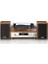 MC-160 Wd Pikap Hi-Fi Stereo Seti Bluetoothlu Dab+ Fm Radyo Usbli Mp3 Kayıt Özellikli Müzik Seti Plakçalar Ahşap 3