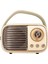 Nostaljik Retro Radio Görünümlü Parlak Kaplama Bluetooth Bağlantılı Hoparlör 1