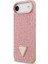 iPhone 17 Air Uyumlu Kılıf Guess Orjinal Lisanslı Taşlı Arka Yüzey Üçgen Logolu Kapak Pembe 2