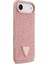 iPhone 17 Air Uyumlu Kılıf Guess Orjinal Lisanslı Taşlı Arka Yüzey Üçgen Logolu Kapak Pembe 5