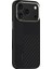 iPhone 17 Pro Kılıf M-Safe Şarjlı Karbon Fiber Benks Montage Hybrid Armorpro Kevlar Kapak Siyah 4