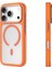 iPhone 17 Pro Max Uyumlu Kılıf M-Safe Şarj Özellikli Youngkit Rock Sand Serisi Kapak Turuncu 5