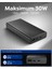 20000 mAh Alüminyum Kasa 30W USB-C + USB-A Giriş / Çıkış Hızlı Şarj 3 Portlu Powerbank / 1 Metre Type-C Harici Kablolu Taşınabilir Şarj Cihazı + Taşıma Çantası EA3020 Black - ABA09433 3