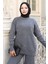 Taş Detaylı Triko Takım Gri 6148 2