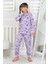 Uzun Kollu Cute Cat Desenli Kız Çocuk Pijama Takımı 1