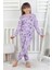 Uzun Kollu Cute Cat Desenli Kız Çocuk Pijama Takımı 2