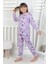 Uzun Kollu Cute Cat Desenli Kız Çocuk Pijama Takımı 3